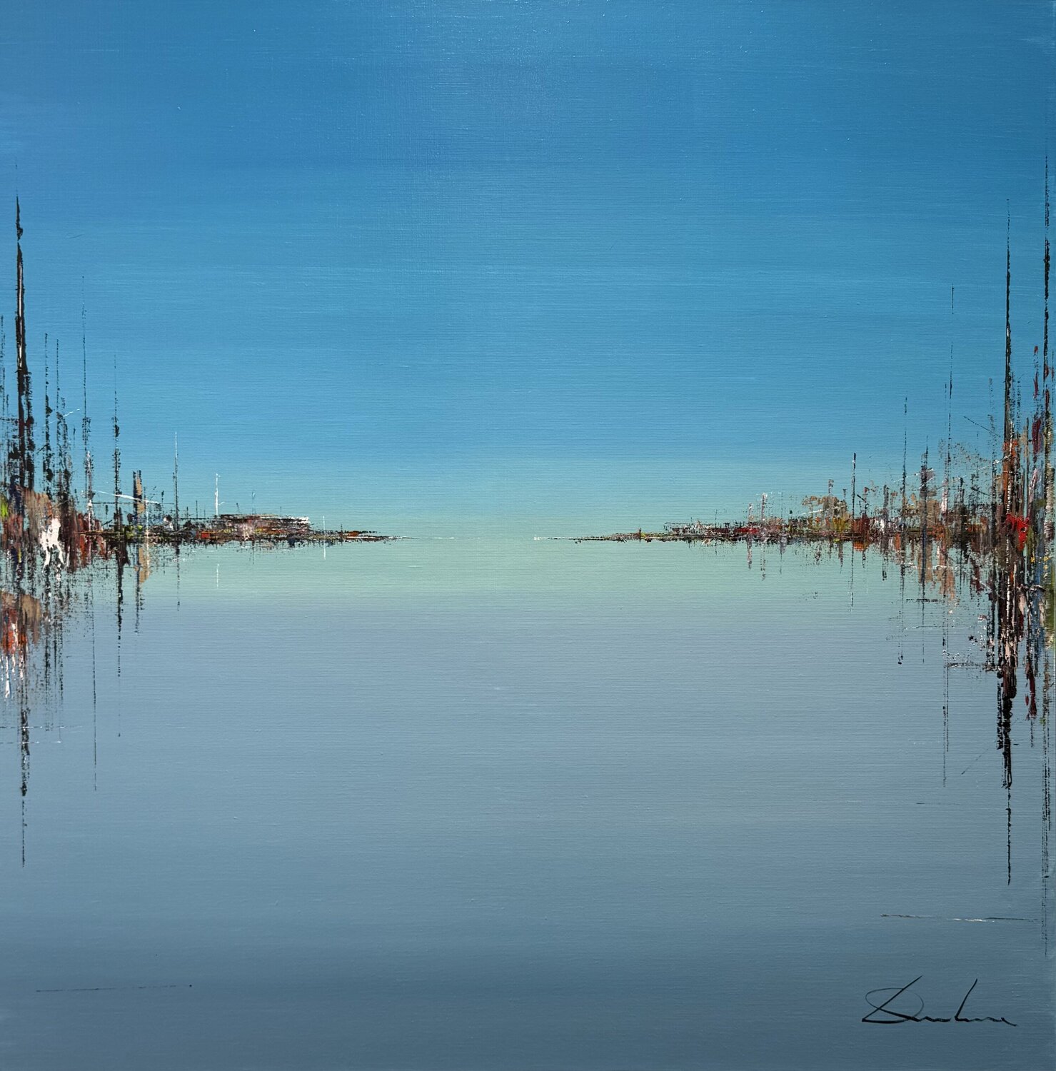 BLUE SPACE Richard Dubure Original painting for sale