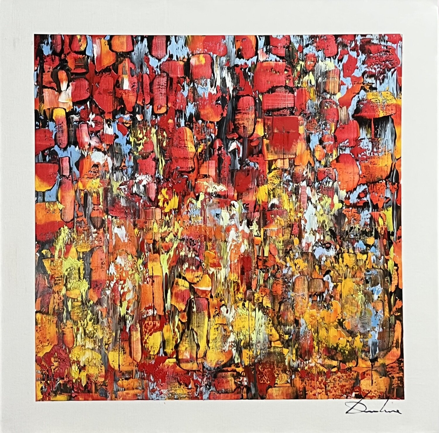 CŒUR DE BRAISE Richard Dubure Original painting for sale