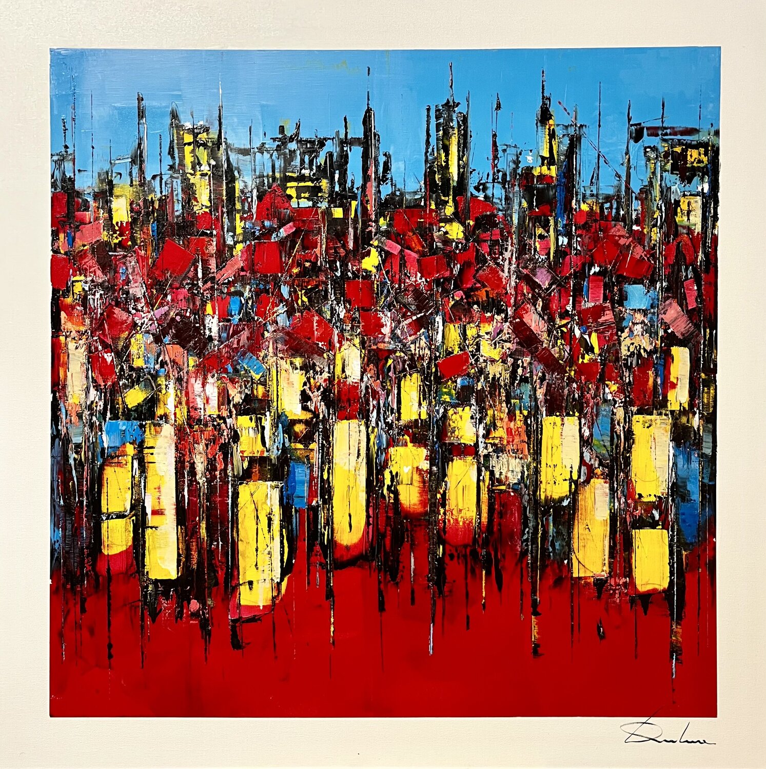 L’ARMÉE DES OMBRES Richard Dubure Original painting for sale