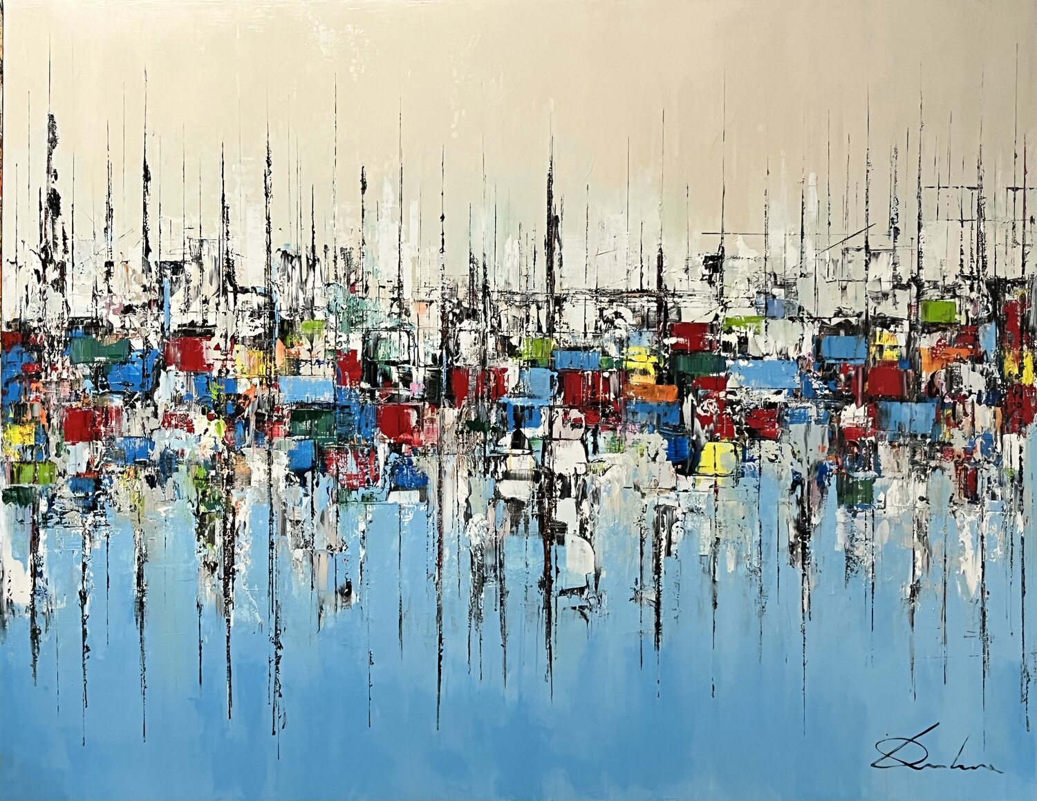 ENTOURS MARITIMES Richard Dubure Original painting for sale