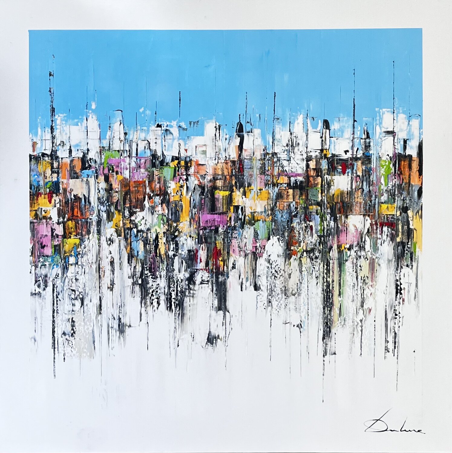 CHRONIQUES URBAINES Richard Dubure Original painting for sale