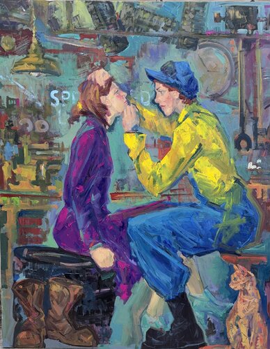 Rendezvous by Arsentij Pawlow, Painting for Sale on Select