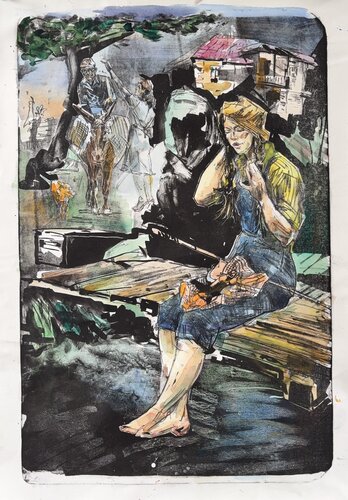 Am Steg 2 by Arsentij Pawlow, Painting for Sale on Select