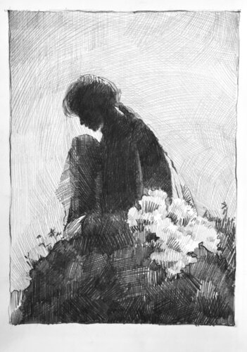 Letting Go by Marina Ogai, Drawing for Sale on Select