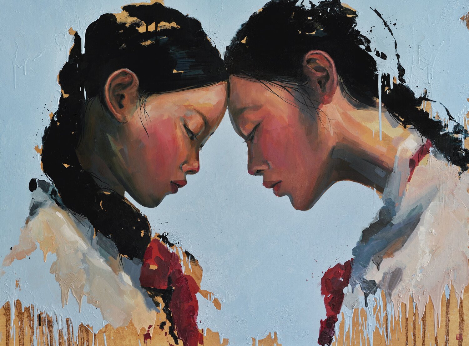 The Encounter Marina Ogai Original painting for sale