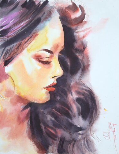 Fluid Emotions by Ajoy Dey, Painting for Sale on Select