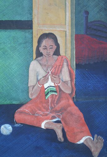 The Solitary Afternoon by Ajoy Dey, Painting for Sale on Select