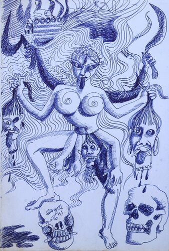 Maa Kali von Ajoy Dey, Malerei kaufen auf Select