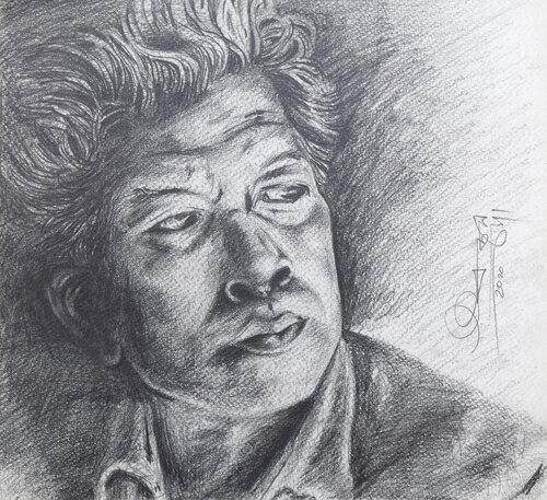 Baij The Great Indian Sculptor von Ajoy Dey, Malerei kaufen auf Select
