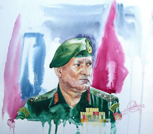 General Bipin Rawat (CDS) Chif of Army Staff (India) von Ajoy Dey, Malerei kaufen auf Select