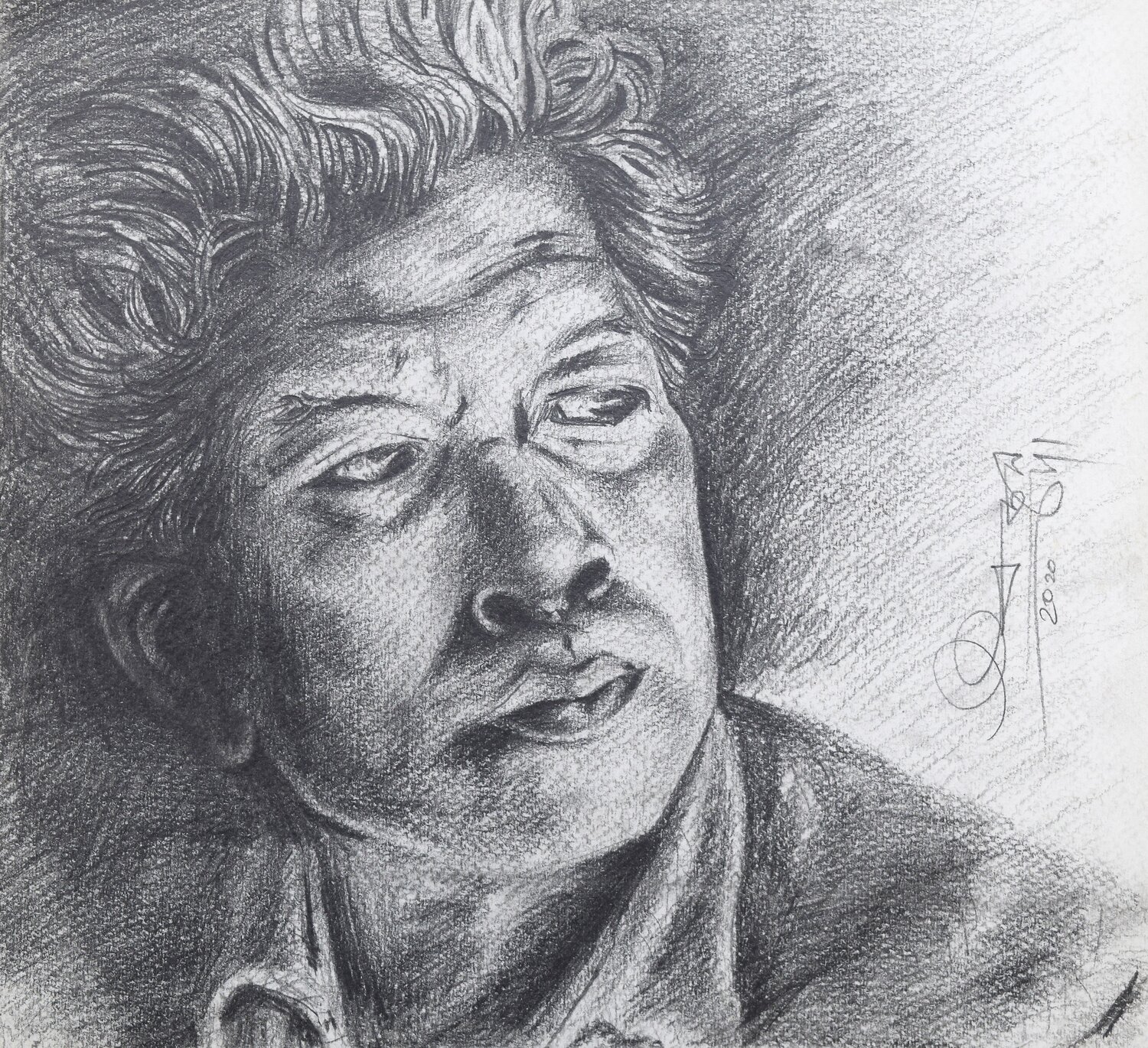 Baij The Great Indian Sculptor Ajoy Dey Originalgemälde zu verkaufen