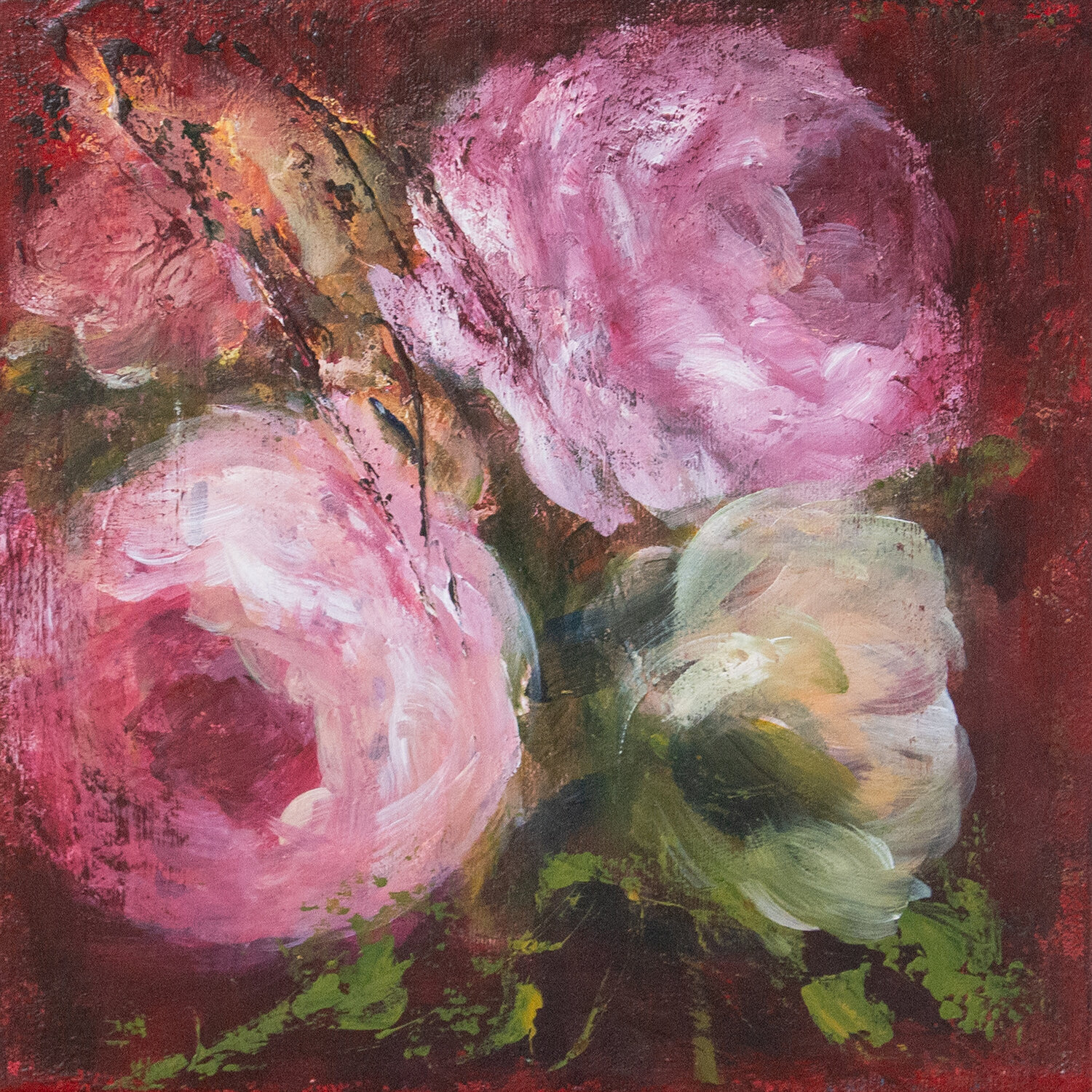 Amor de Rosas con Espinas Maria Isabel Rodriguez Original painting for sale