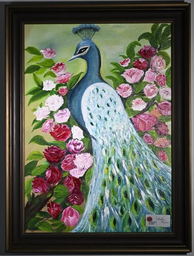 Peacock by Ozlem Karaer, Painting for Sale on Select
