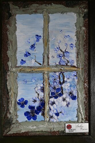 Double Beautiful Window View by Ozlem Karaer, Painting for Sale on Select