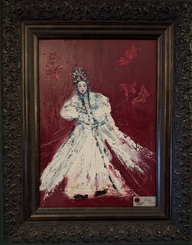 Shiroi Hana — White Flower Oil Painting by Ozlem Karaer, Painting for Sale on Select