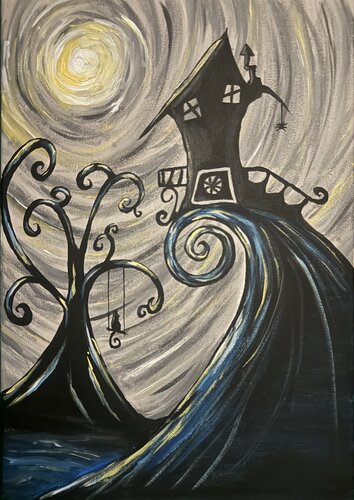 The House Beyond the Moon von Ozlem Karaer, Malerei kaufen auf Select