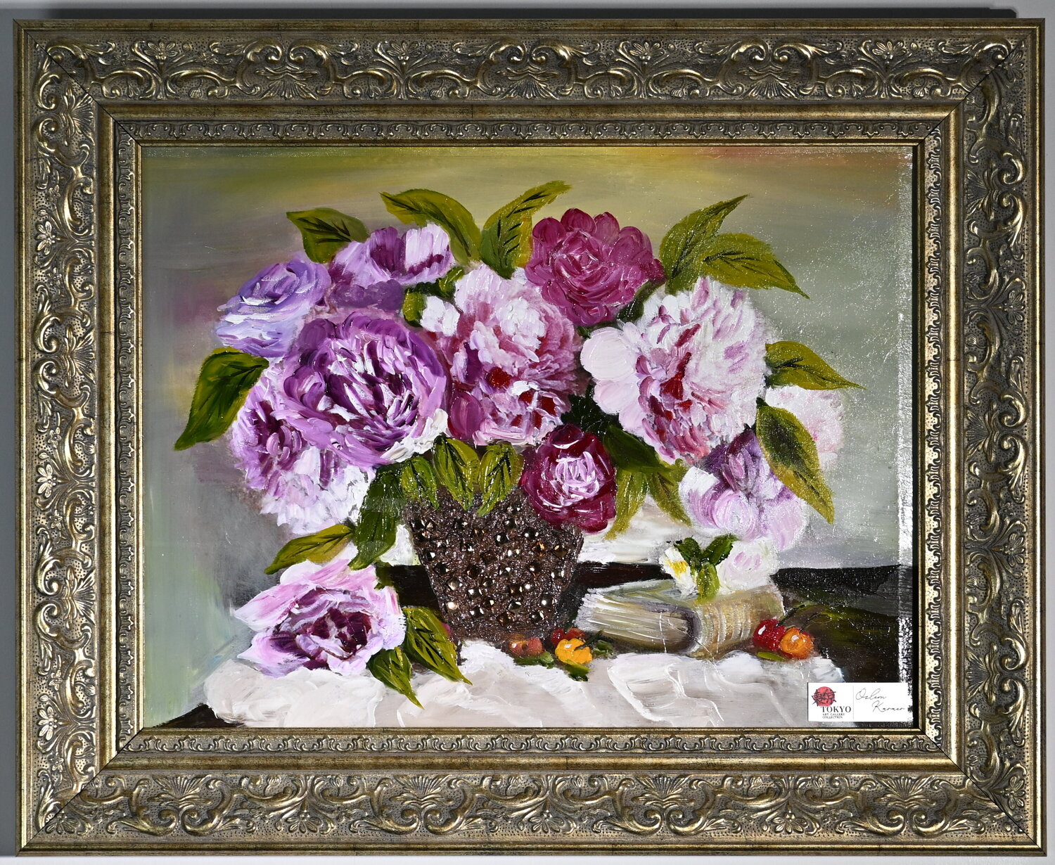 Flower Arrangement in a Vase Ozlem Karaer Original painting for sale