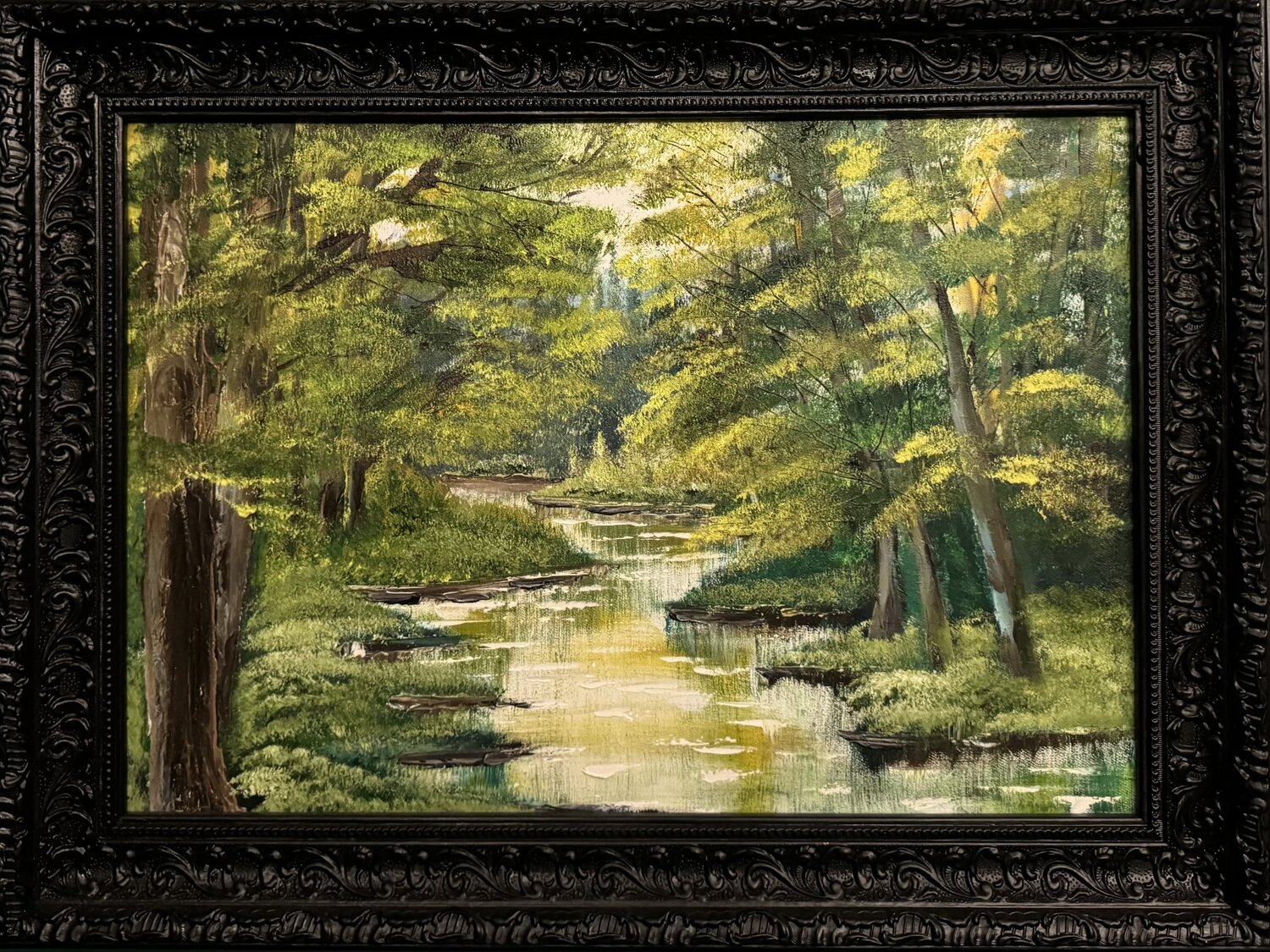 The Silent Mirror of the Forest Ozlem Karaer Original painting for sale
