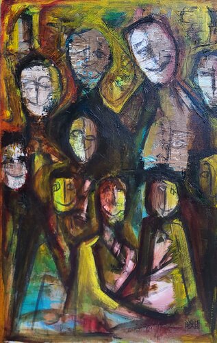 Photo de famille von Dominique Gaboriau, Malerei kaufen auf Select