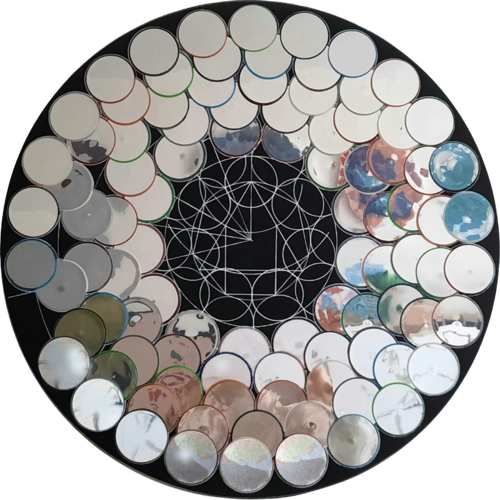 Time flows with holy heptagon_Reflection_140921 by Soo Youn Kim, Painting for Sale on Select