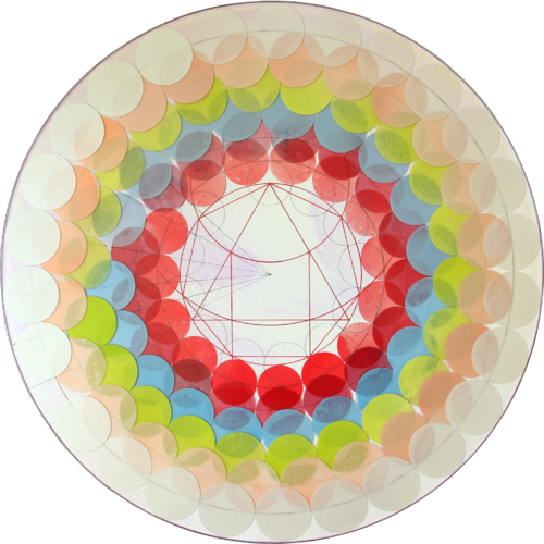 Time flows with holy heptagon_160722 by Soo Youn Kim, Painting for Sale on Select