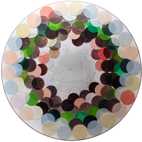 Time flows with holy heptagon_310323 by Soo Youn Kim, Painting for Sale on Select