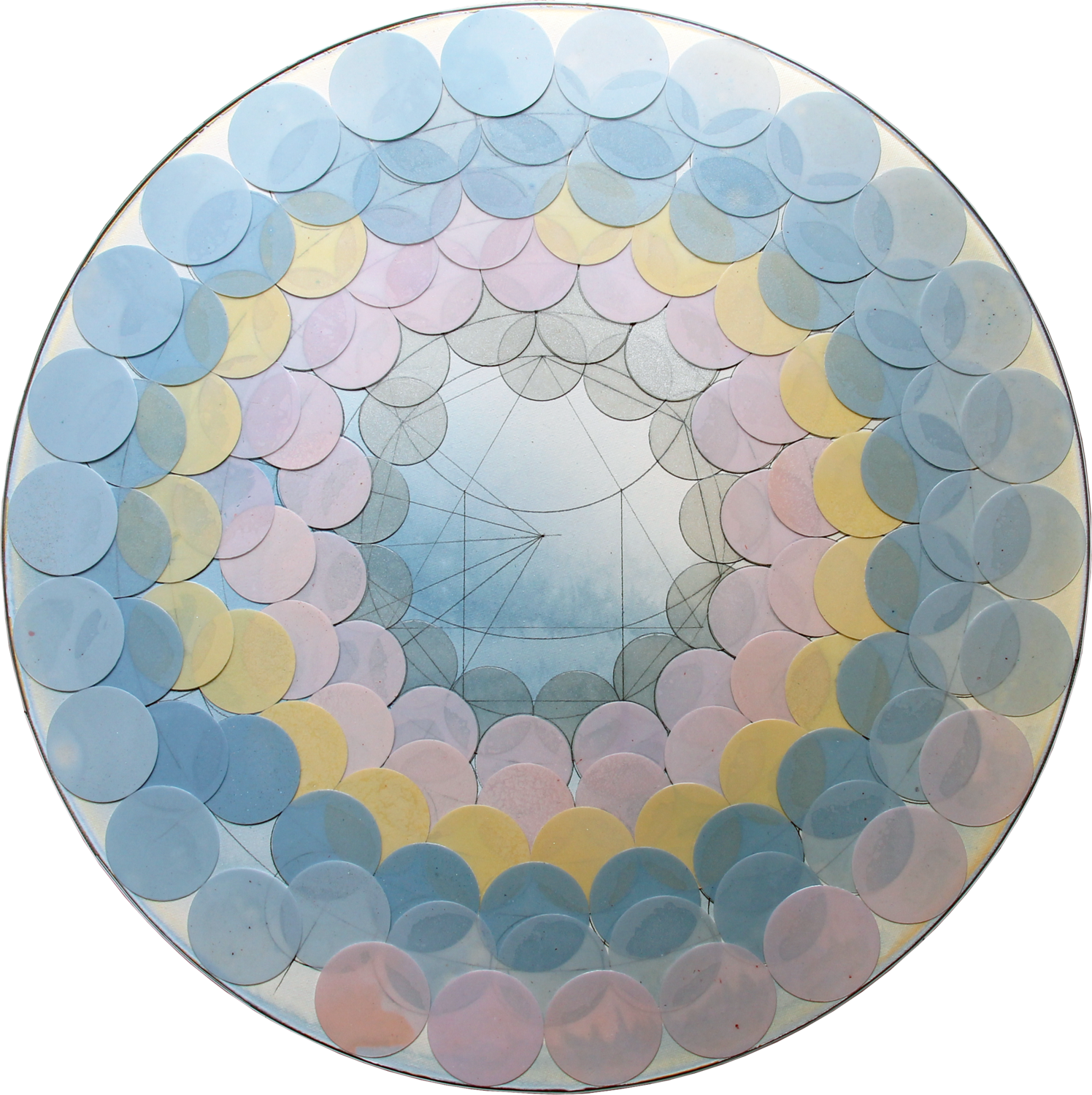 Time flows with holy heptagon_170323 Soo Youn Kim Original painting for sale