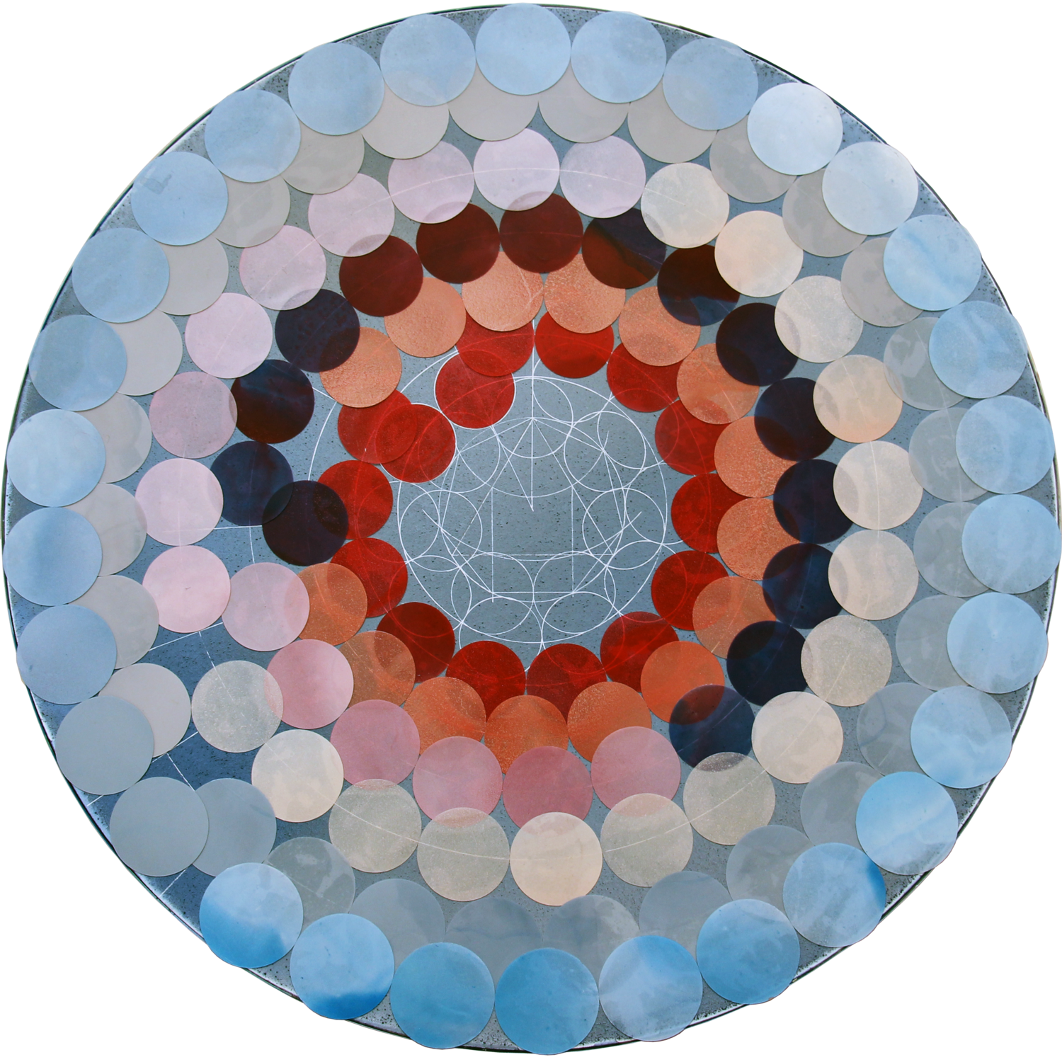 Time flows with holy heptagon_autumn winter 2019 Soo Youn Kim Original painting for sale