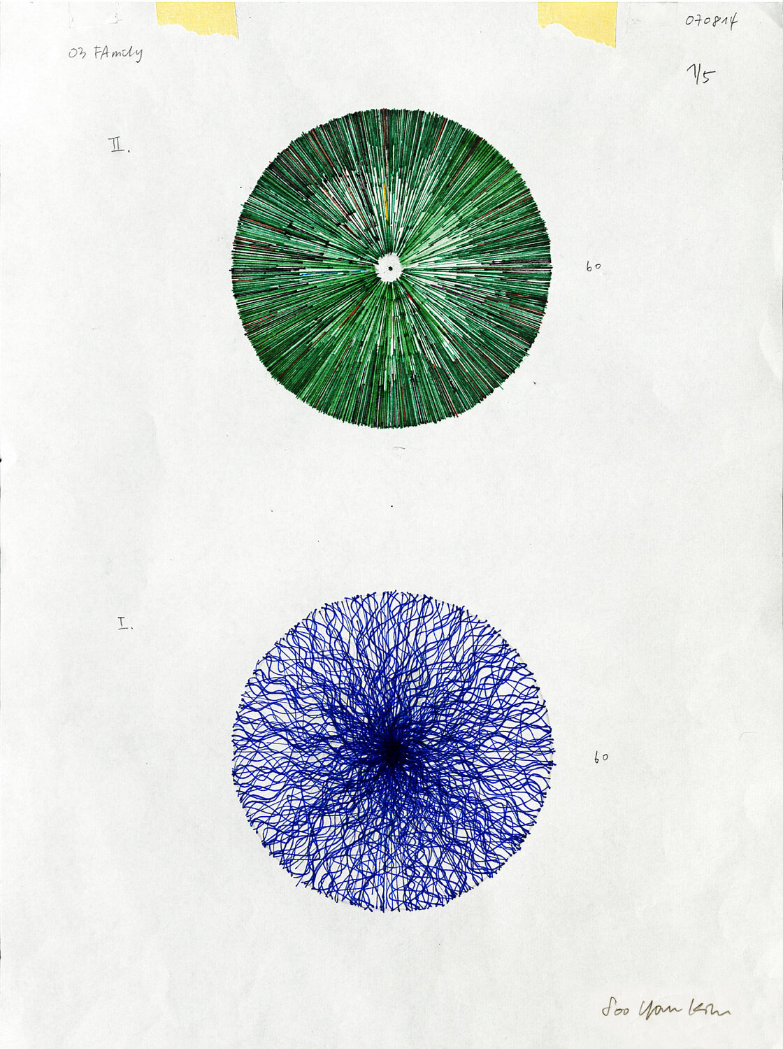 03FAmily_Wassersammlung und grüne Pflanzen Soo Youn Kim Drawing for sale