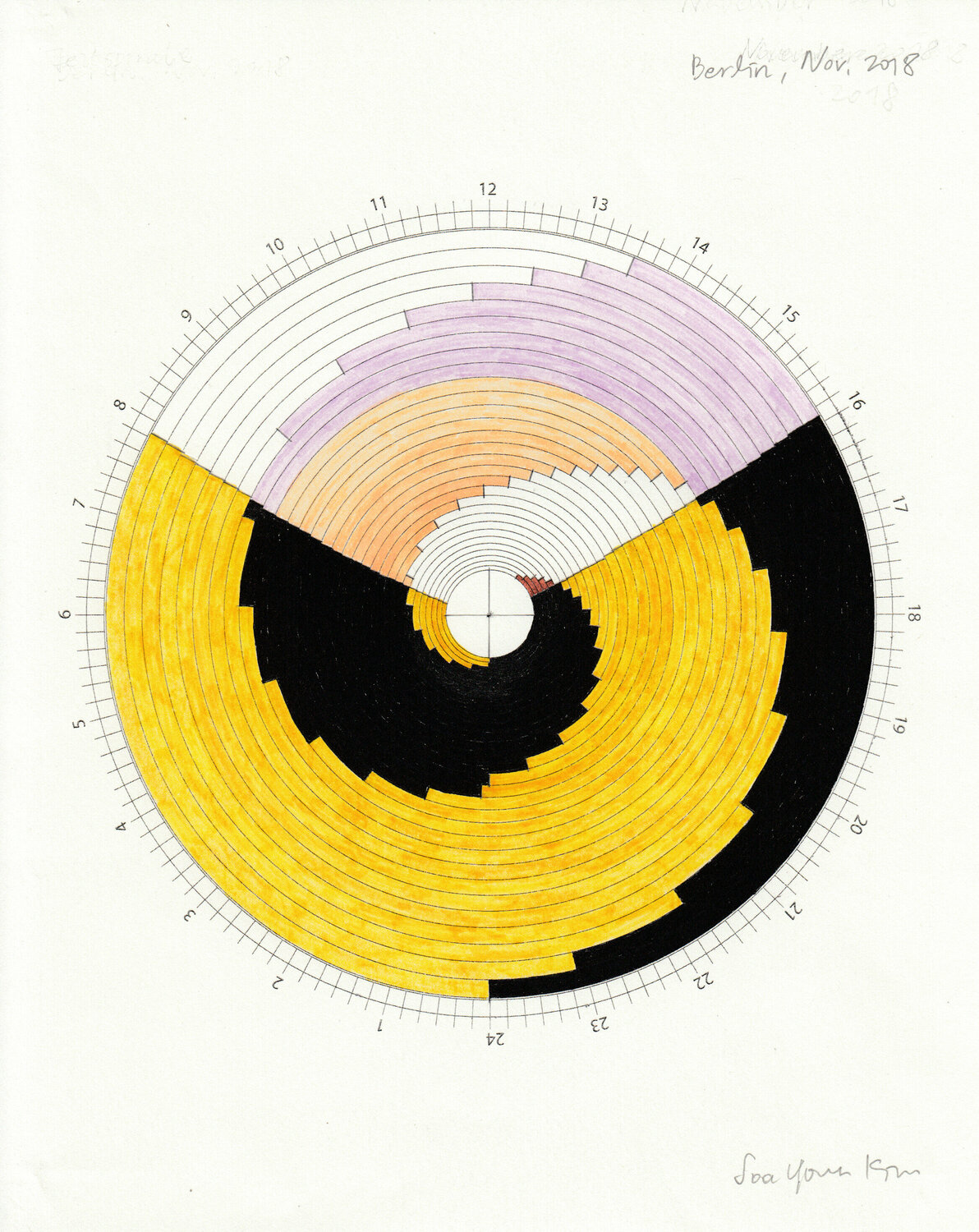 Time spiral_Nov 2018_Berlin Soo Youn Kim Drawing for sale