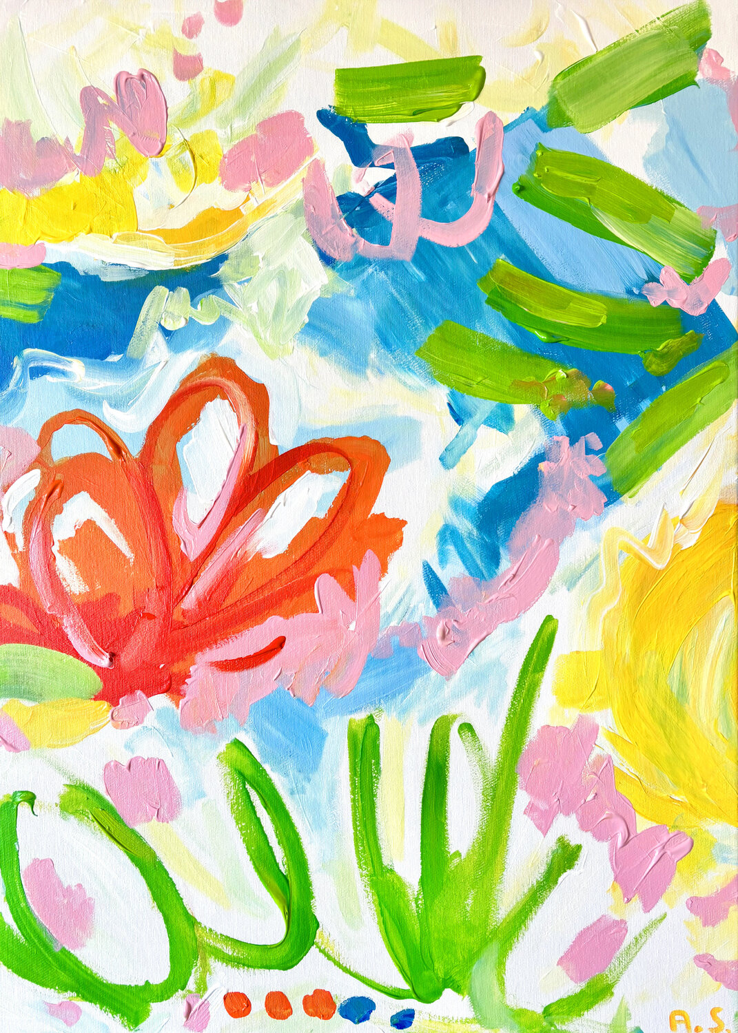Aufblühen Aylin Schickel Original painting for sale