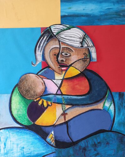 Envie d'un être by Bukhonzu Musavu Kumba, Painting for Sale on Select