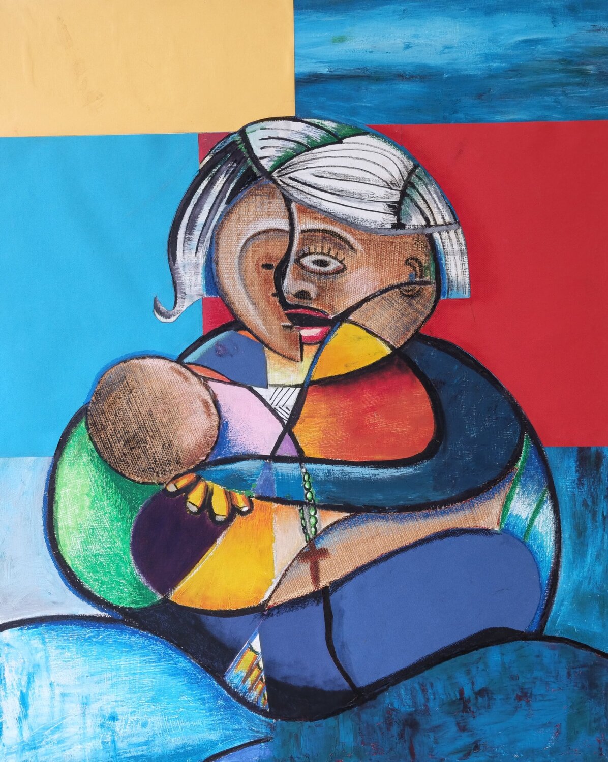 Envie d'un être Bukhonzu Musavu Kumba Original painting for sale