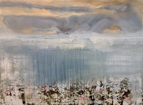 Ravaged water lilies von Laura Bauer-Schnitzler, Malerei kaufen auf Select