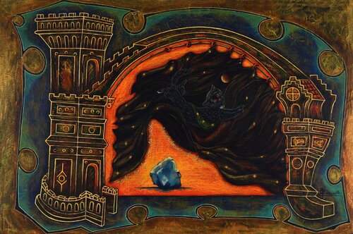Noche by Niurys Rivera Machado, Painting for Sale on Select