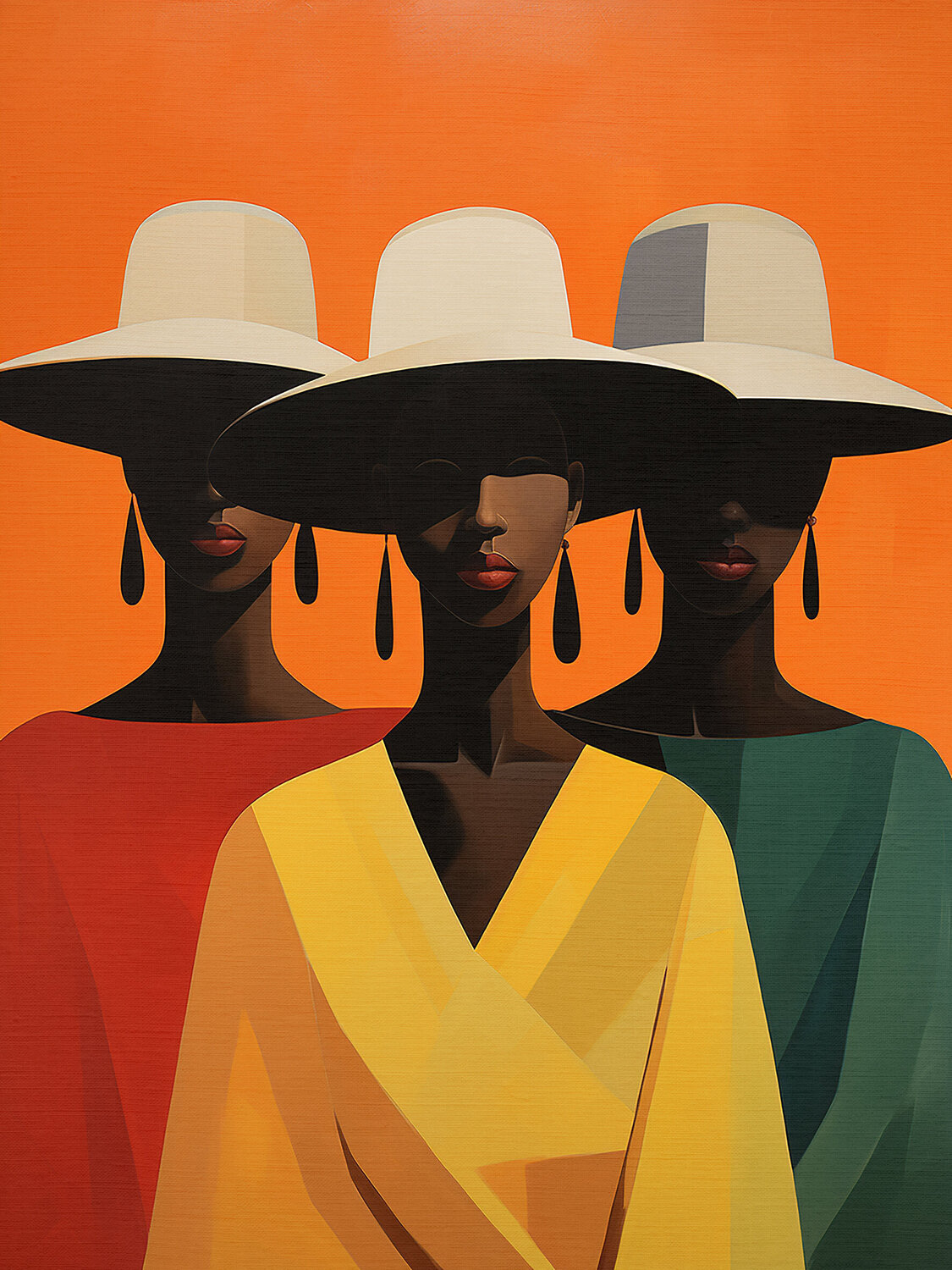 African girls IV Kosta Morr Originalgemälde zu verkaufen