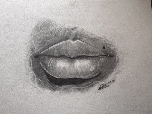 Lips I von Jenelle Valentine Davenport aka Kurokiku, Zeichnungen kaufen auf Select