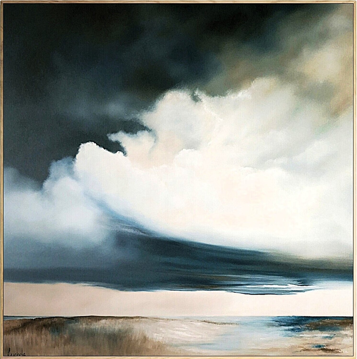 The Tide Falls Silent Lucinda Leveille Originalgemälde zu verkaufen