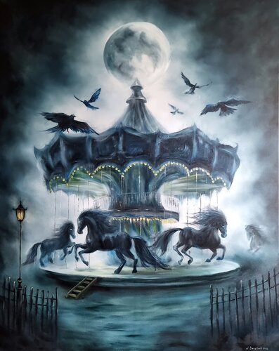 Carousel of Freedom (2025) von Natalia Bazyliuk, Malerei kaufen auf Select