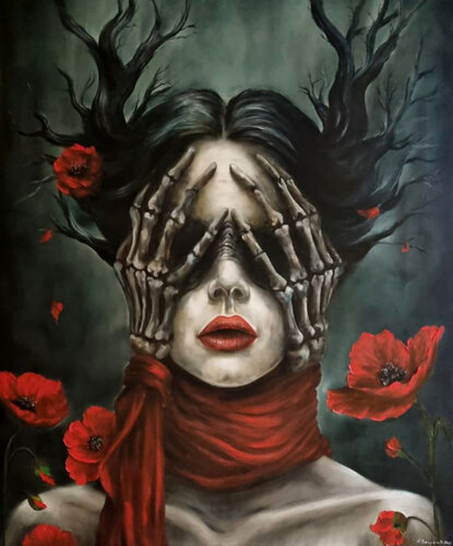 Poppies in the Dark von Natalia Bazyliuk, Malerei kaufen auf Select