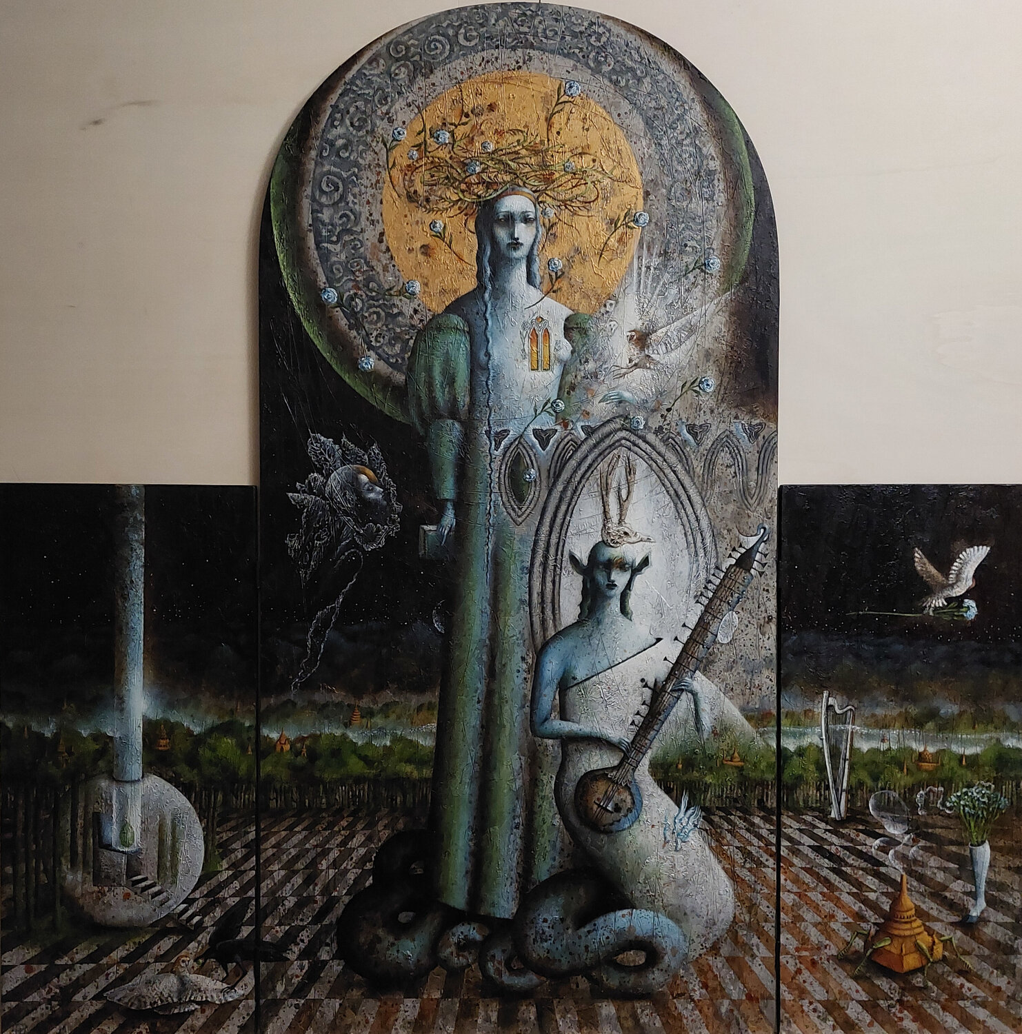 Epifania in Celeste Musicale Octavia Monaco Original painting for sale