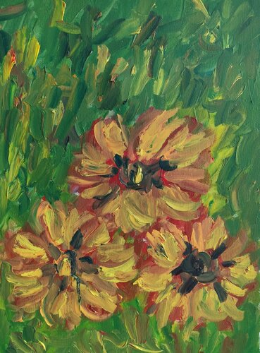 Sunlit daisies von Natalya Mougenot, Malerei kaufen auf Select