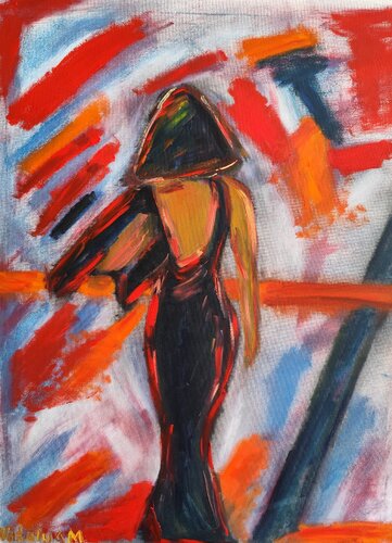 Black dress von Natalya Mougenot, Malerei kaufen auf Select