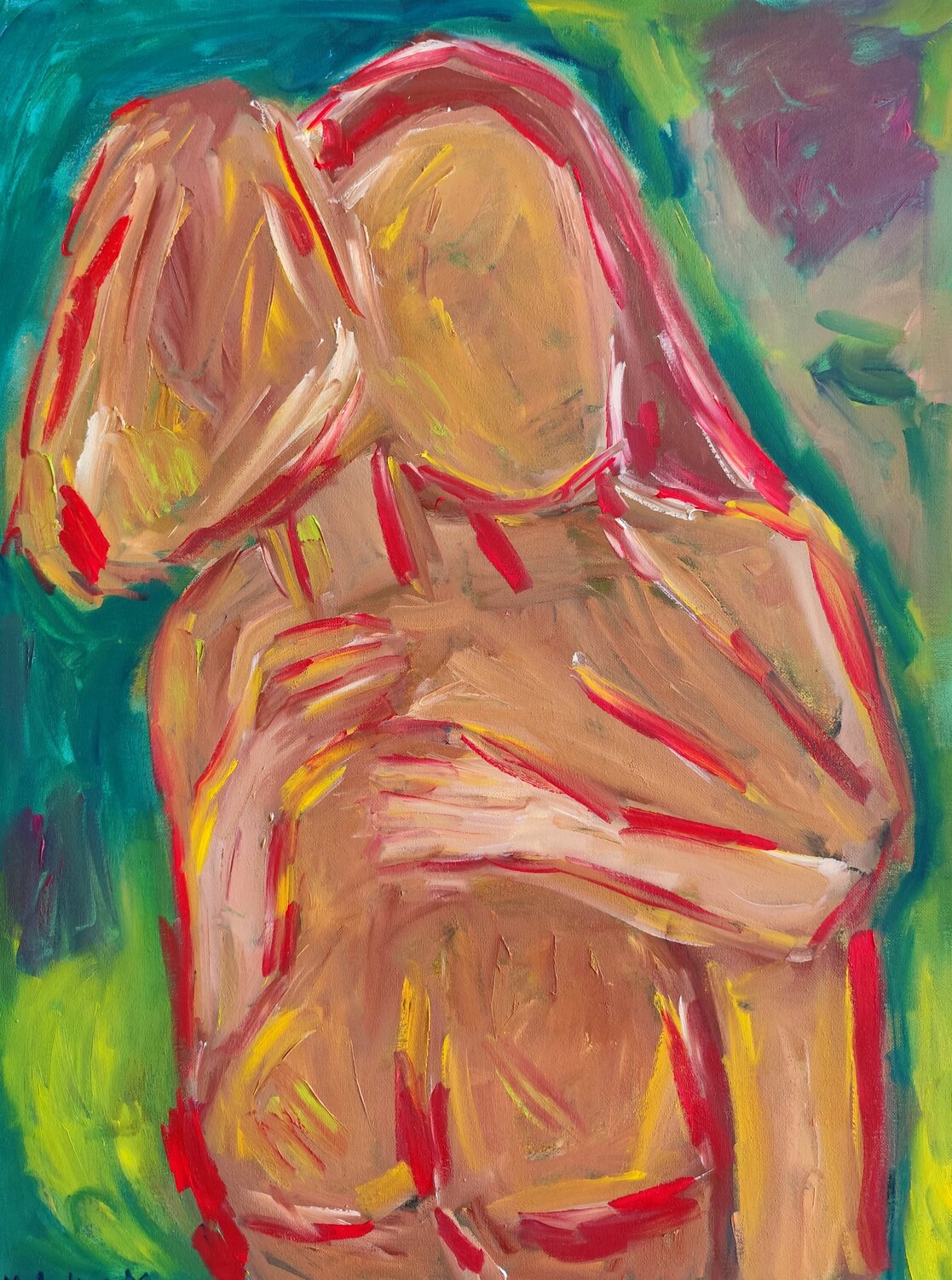 Tender embrace Natalya Mougenot Originalgemälde zu verkaufen