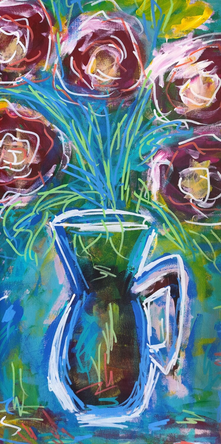 Vase dream Natalya Mougenot Originalgemälde zu verkaufen