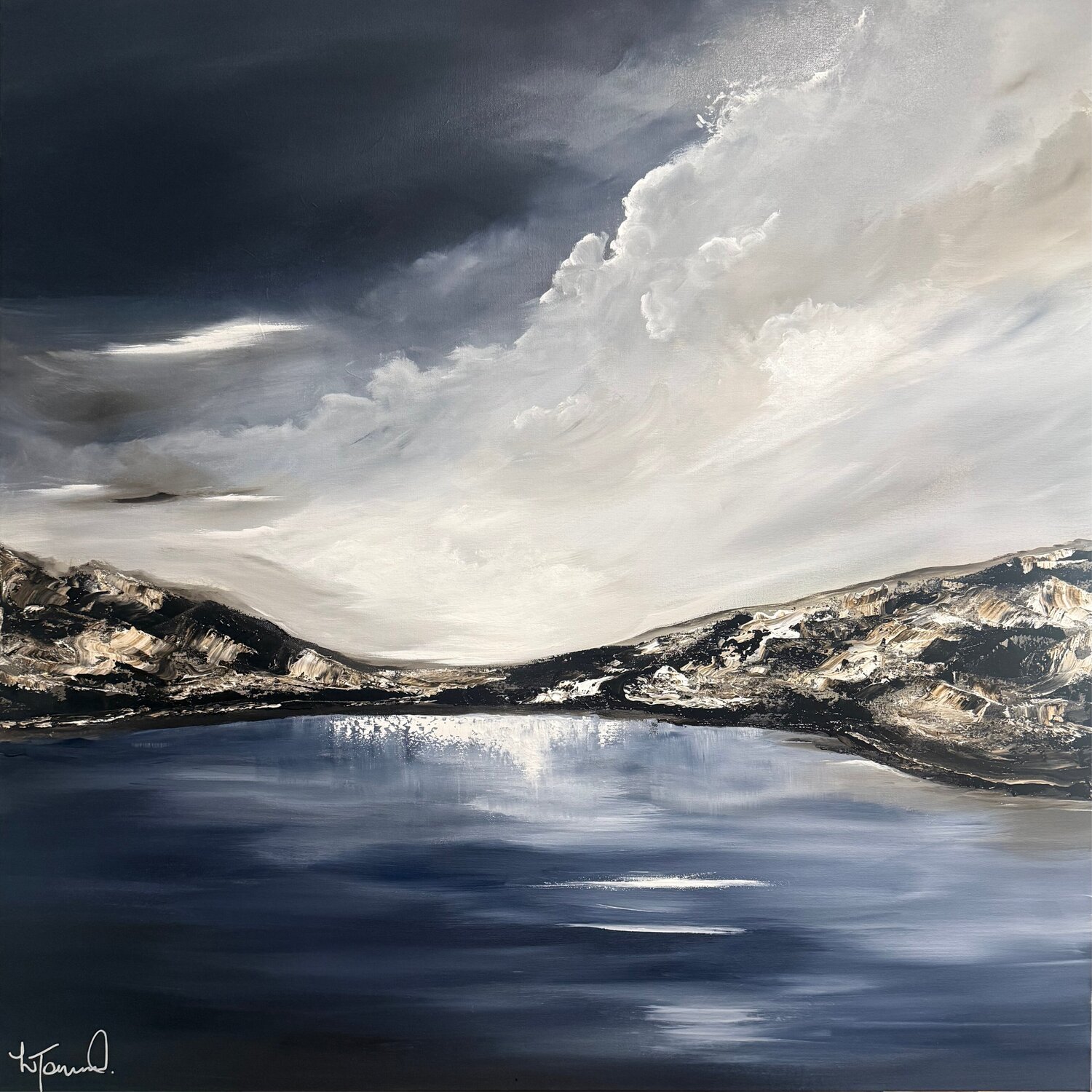 THE DEEPEST BLUE Lyn Townsend Originalgemälde zu verkaufen