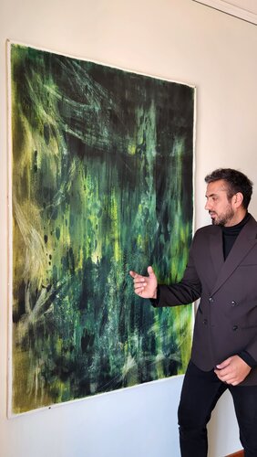 BREATH - Large Original Contemporary Abstract Painting von Alessandro Criscito, Malerei kaufen auf Select