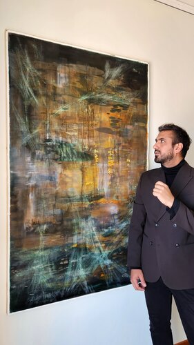 BALANCE - Large Original Contemporary Abstract Painting von Alessandro Criscito, Malerei kaufen auf Select