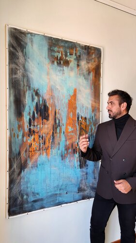 GLEAM - Large Original Contemporary Abstract Painting von Alessandro Criscito, Malerei kaufen auf Select