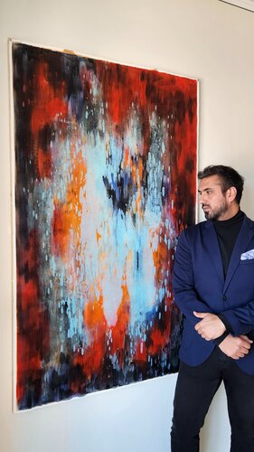 GLEAM II - Large Original Contemporary Abstract Painting von Alessandro Criscito, Malerei kaufen auf Select